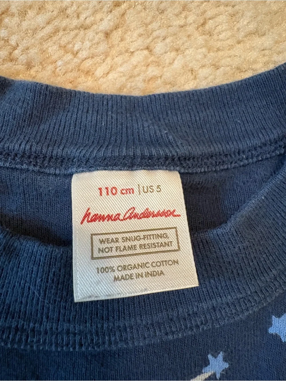 Hanna Andersson Navy Space Stars Pajama Set